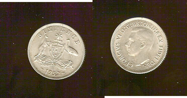 Australian 6 pence 1952 AU